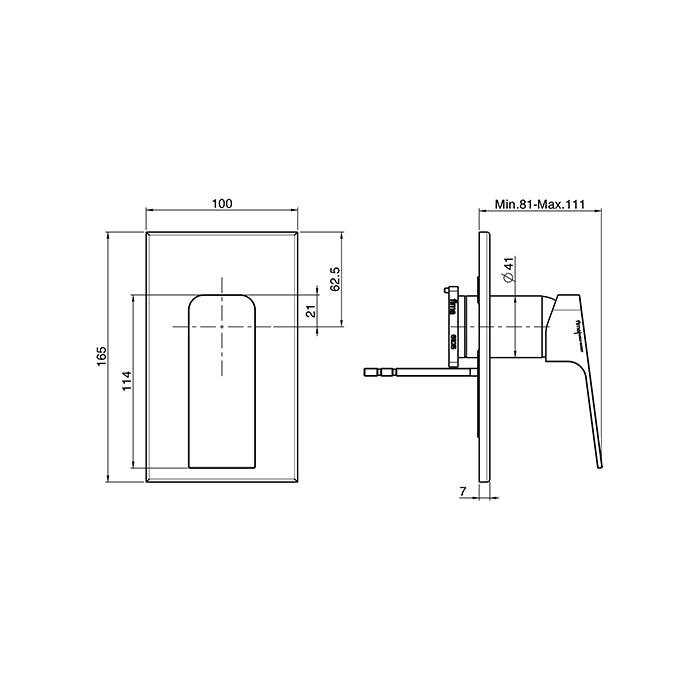 Fima Carlo Frattini Смеситель для душа, на 1 источник, встраиваемый, Fit, F3389X1NS цвет: черный