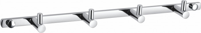 Вешалка с 4 крючками для ванной, Wonzon &amp; Woghand, WW-9380-4 цвет: хром