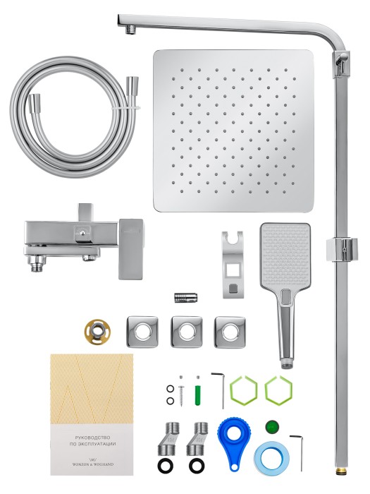 Душевая система, Wonzon & Woghand Cube 2.0, WW-88047068-CR цвет: хром