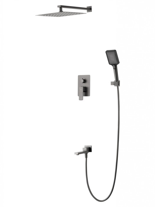 Душевая система встраиваемая, Wonzon &amp; Woghand Edge, WW-88939003-BGM цвет: графит