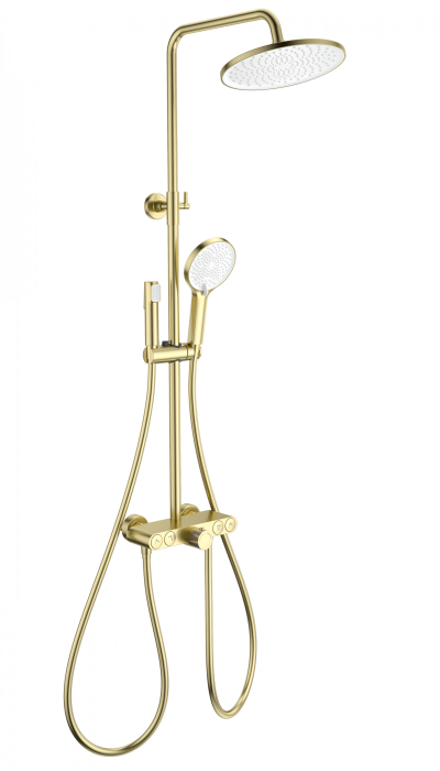 Душевая система с термостатом, Wonzon &amp; Woghand Muse, WW-B4113-BG цвет: золото