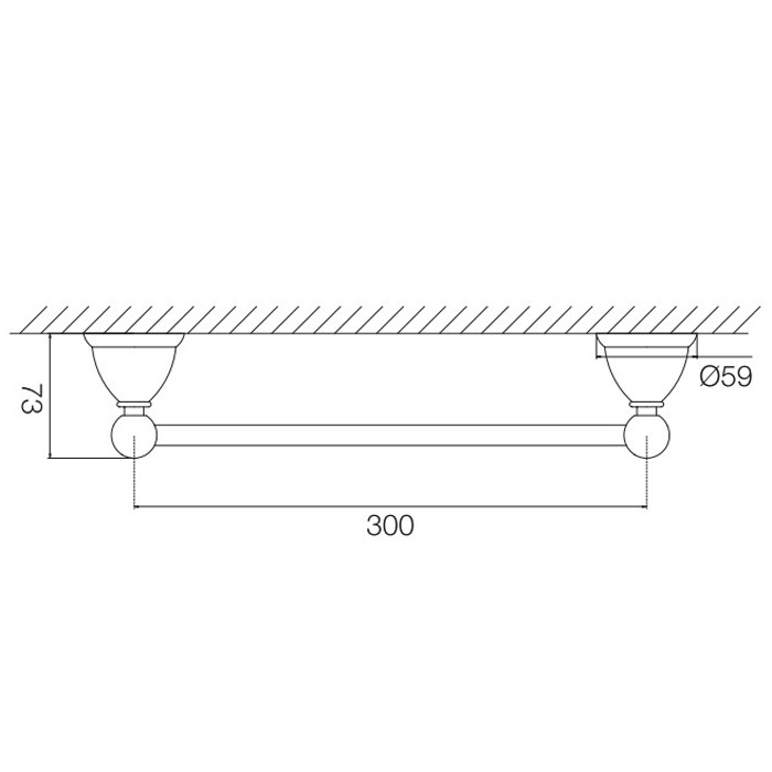 Fima Carlo Frattini Полотенцедержатель 30см, подвесной, Style, F6040/30CR цвет: хром