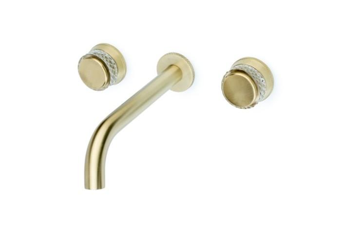 Смеситель из стены на 3 отв. Mat gold, Boheme Aura - 152-2-MG-A