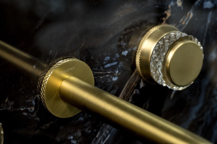 Смеситель из стены на 3 отв. Mat gold, Boheme Aura - 152-2-MG-A