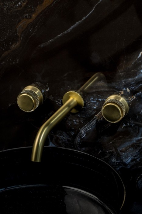 Смеситель из стены на 3 отв. Mat gold, Boheme Aura - 152-2-MG-A