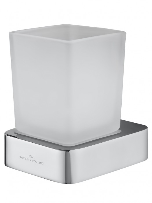 Стакан для зубных щеток с держателем, Wonzon &amp; Woghand Lotte, WW-8321 цвет: хром