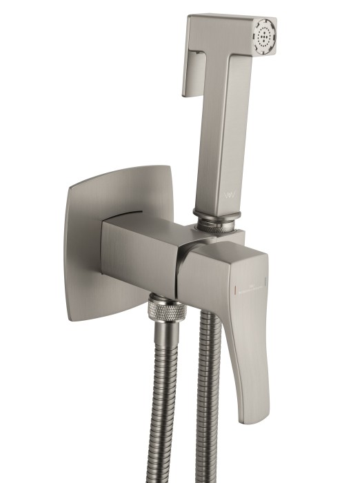 Смеситель с гигиеническим душем встраиваемый, Wonzon & Woghand Flex, WW-88829072-BN цвет: никель