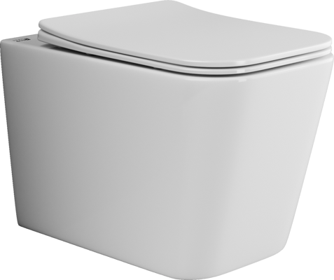 Подвесной унитаз с сиденьем Ceramicanova Cubic, белый арт. CN1806