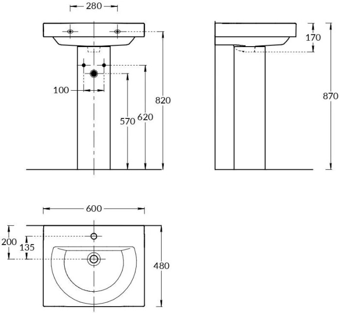 Пьедестал напольный 21,5x20см, Pro Kerama Marazzi, белый - PRO.col.01
