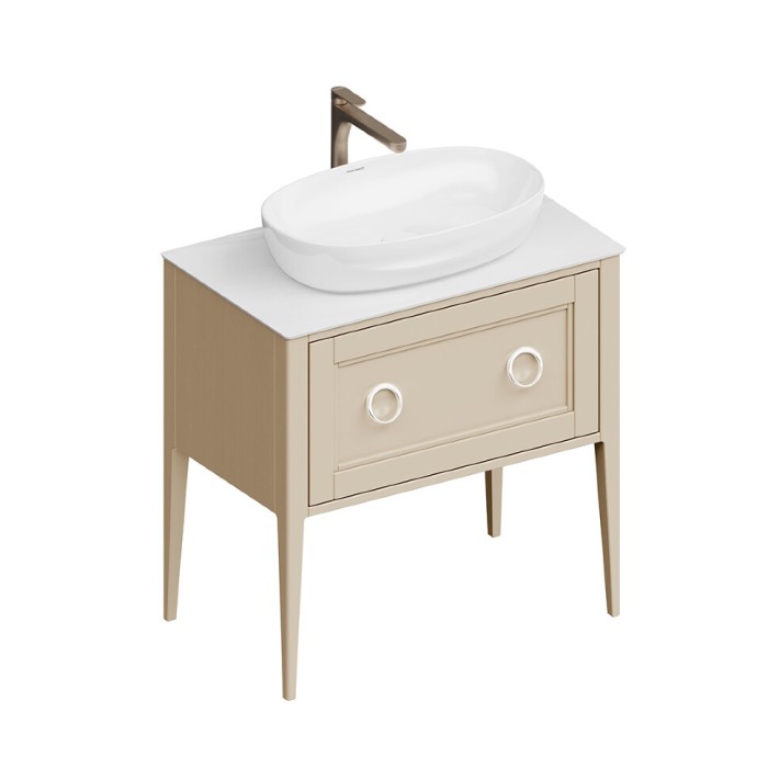 Тумба напольная 1+1 ящик 80см, Plaza classic Kerama Marazzi, бежевый - PL.CN.80.1+1\CAP.M