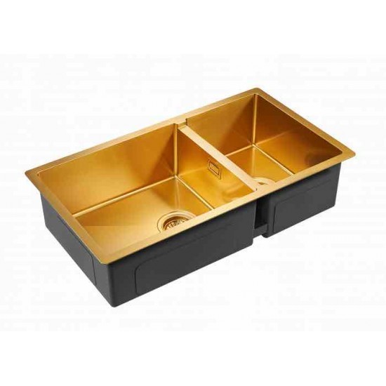 Мойка для кухни нержавеющая 780х440мм Paulmark OSSER, брашированное золото - PM527844-BG