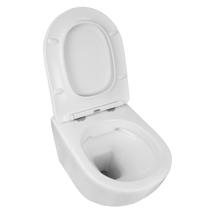 Подвесной унитаз 370х490х360 безободковый, с быстросъемным сидением микролифт, Azario Grado арт. AZ-0046