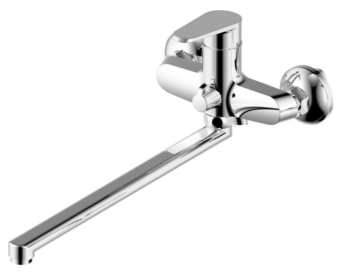 Смеситель для ванны с ручным душем, керамический картридж, хром, Azario CASTELO арт. AZ-VJC138274C