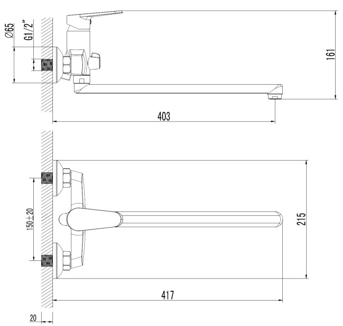 Смеситель для ванны с ручным душем, керамический картридж, хром, Azario CASTELO арт. AZ-VJC138274C
