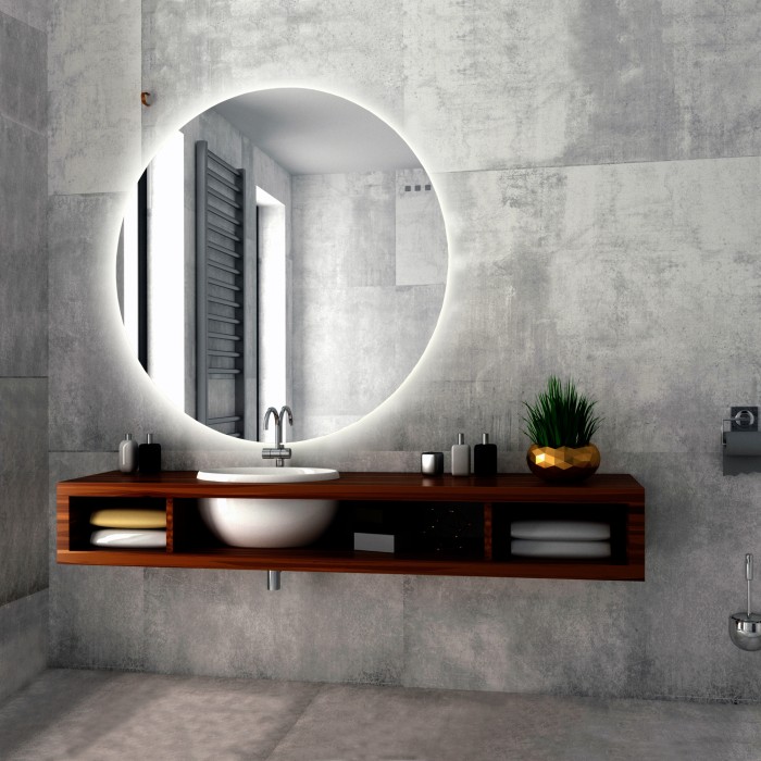 Зеркало Саванна d770 c подсветкой и диммером, сенсорный выключатель, Azario Люмьер - ФР-00000954