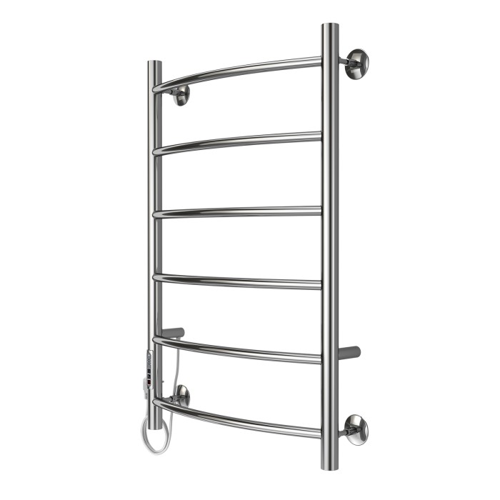 Полотенцесушитель электрический 500/800 6 секций, диммер слева, хром, Verona Azario - AZ04758