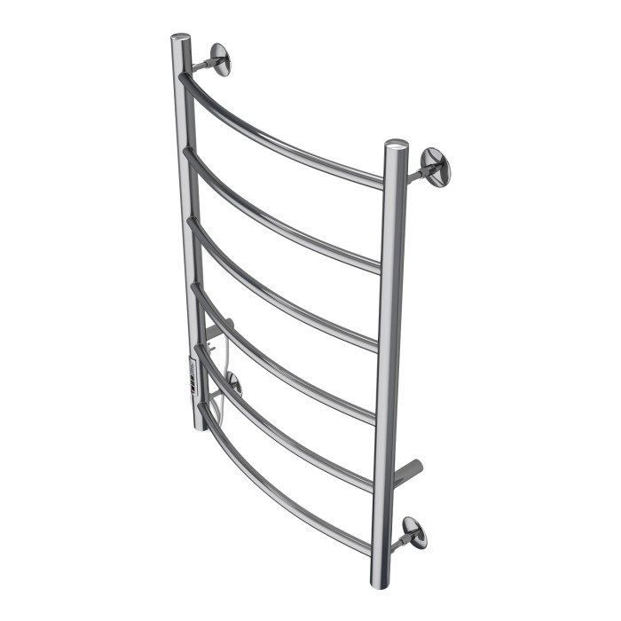 Полотенцесушитель электрический 500/800 6 секций, диммер слева, хром, Verona Azario - AZ04758