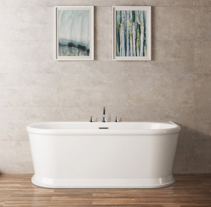 Акриловая ванна 150x80, пристенная, овальная, BelBagno, белая арт. BB408-1500-800