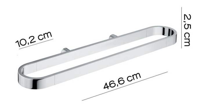 Вертикальный или горизонтальный полотенцедержатель Azzorre Gedy, A147(13) цвет: хром