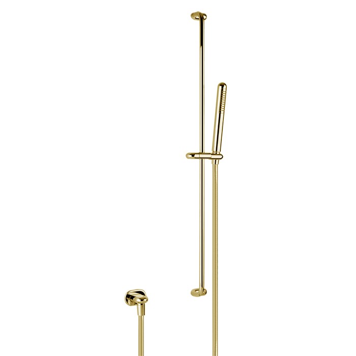 Душевая штанга с ручным душем и выводом воды из стены, Gessi Goccia, gold ccp арт. 33642#080