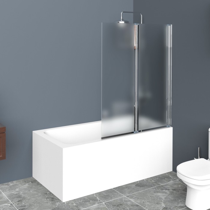 Душевая шторка на ванну 90x150 BelBagno, глянцевый хром, Uno арт. UNO-V-2-90/150-P-Cr-R