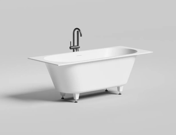 Ванна встраиваемая 170x70, глянцевая, Salini ORNELLA AXIS KIT арт. 104713GRH