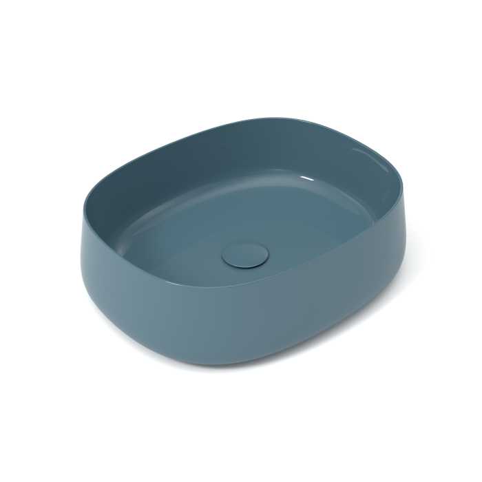 Накладная раковина, 52x42xh13 см, Olympia ceramica Paddle, нефть глянцевый арт. PAD4B50008