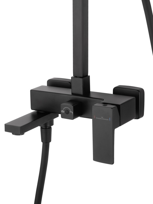 Душевая система, Wonzon & Woghand Cube 2.0, WW-88047068-MB цвет: черный