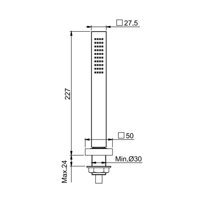 Fima Carlo Frattini Ручной душ на борт ванны, 1 отв., Set doccia, F2196NS цвет: чёрный