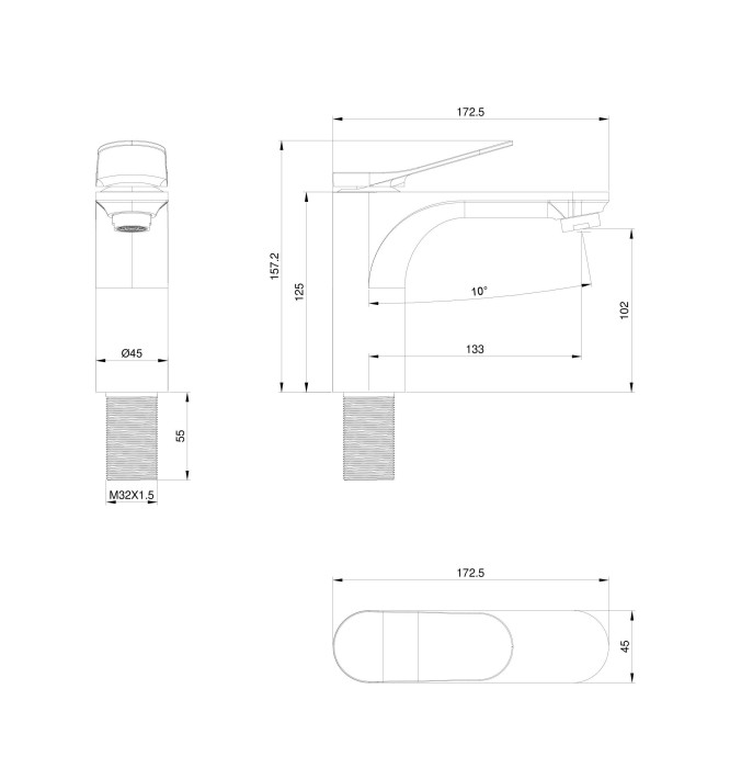 Смеситель для раковины, Wonzon & Woghand, WW-XH-010-MW цвет: белый