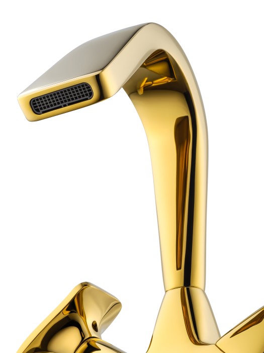 Смеситель для раковины высокий, Wonzon & Woghand Shakespeare, WW-651103-DG цвет: золото