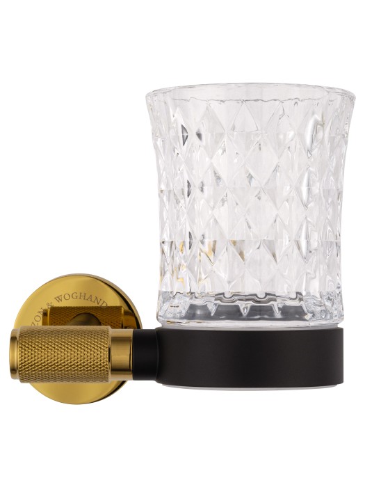 Стакан для зубных щеток с держателем, Wonzon & Woghand Majestic, WW-9221 цвет: черный