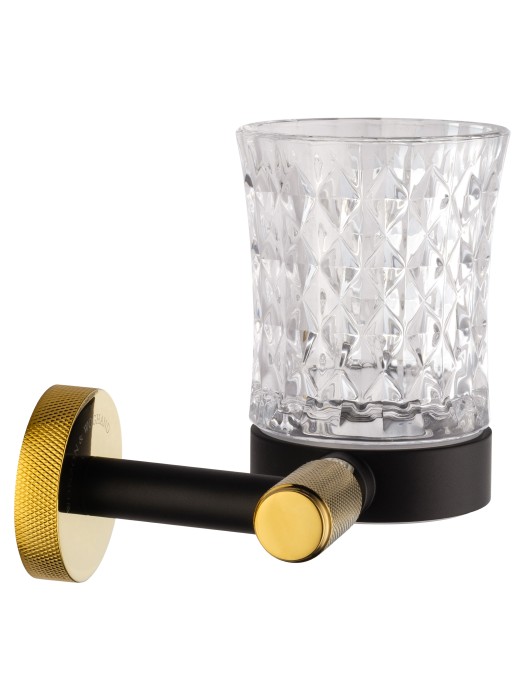 Стакан для зубных щеток с держателем, Wonzon & Woghand Majestic, WW-9221 цвет: черный