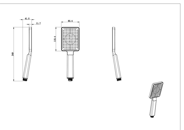 Душевая лейка, Wonzon & Woghand, WW-981353-CR цвет: хром