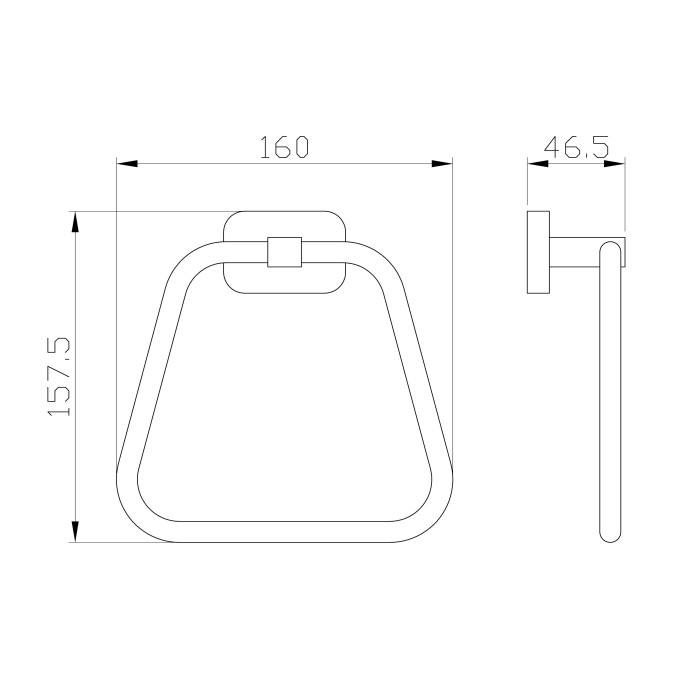 Кольцо для полотенец, Wonzon & Woghand Graffity, WW-9313-BN цвет: никель