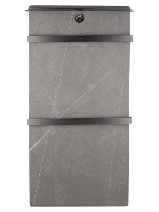 Полотенцесушитель электрический с каменной плитой Серый мрамор, Wonzon & Woghand Stuttgart, WW-A504G-GM цвет: графит