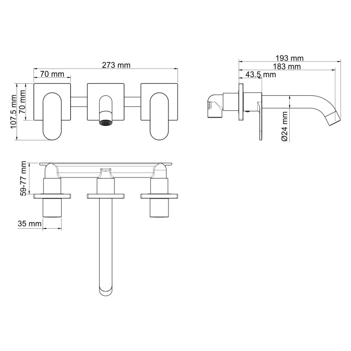 Смеситель для раковины Elbe 7400 WasserKRAFT арт. 7445