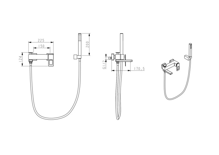 Смеситель для ванны GoldUW Q Boheme 143-GUW