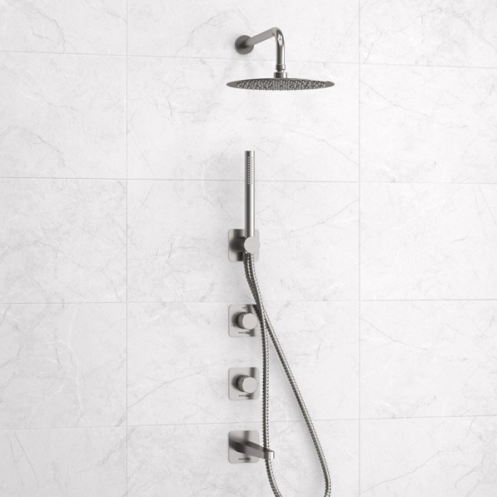 Встраиваемый комплект для ванны с верхней душевой насадкой, лейкой Tauber 6400 WasserKRAFT арт. A6451.297.298.097.121.275.100.276