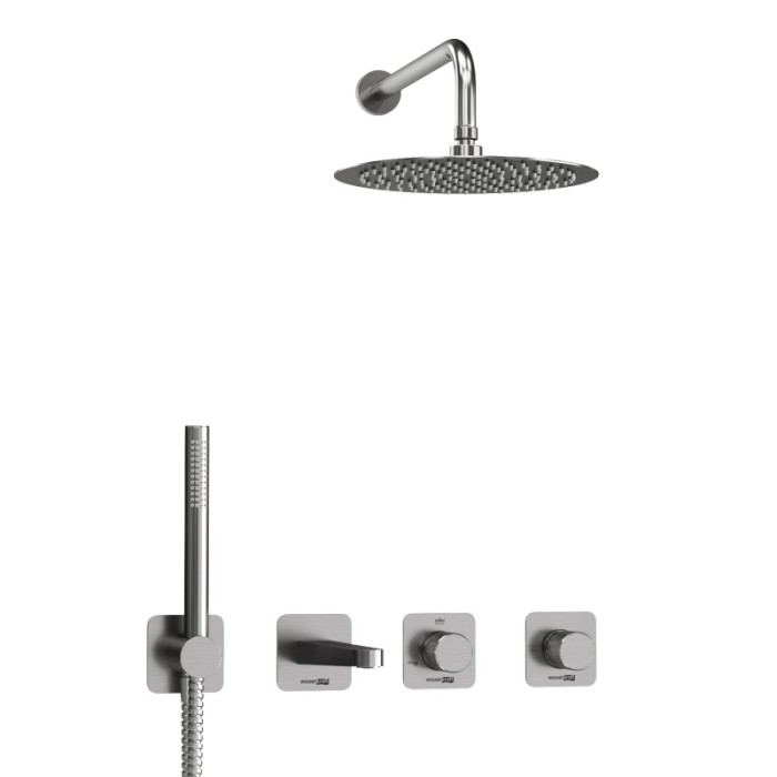 Встраиваемый комплект для ванны с верхней душевой насадкой, лейкой Tauber 6400 WasserKRAFT арт. A6451.297.298.097.121.275.100.276