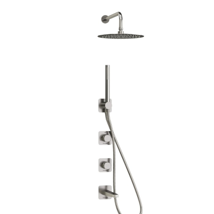 Встраиваемый комплект для ванны с верхней душевой насадкой, лейкой Tauber 6400 WasserKRAFT арт. A6451.297.298.097.121.275.100.276