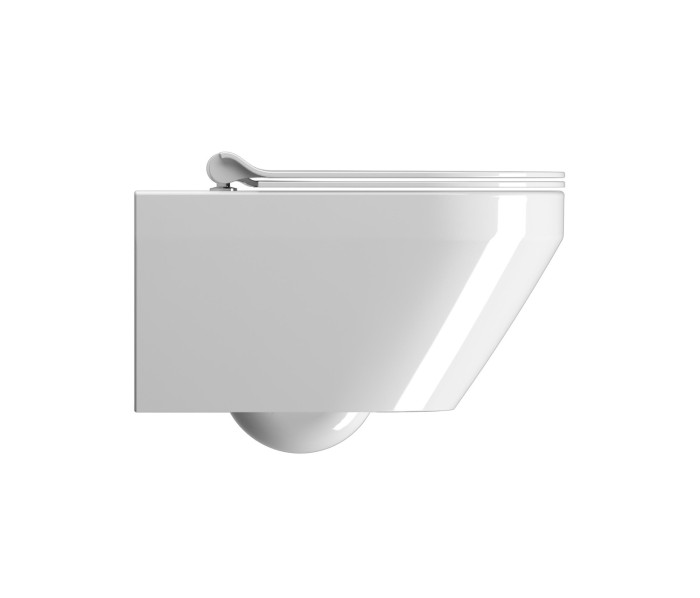 Унитаз подвесной GSI Kube X 55х36см безободковый, с микролифтом, система смыва swirlflush, цвет белый арт. 941511