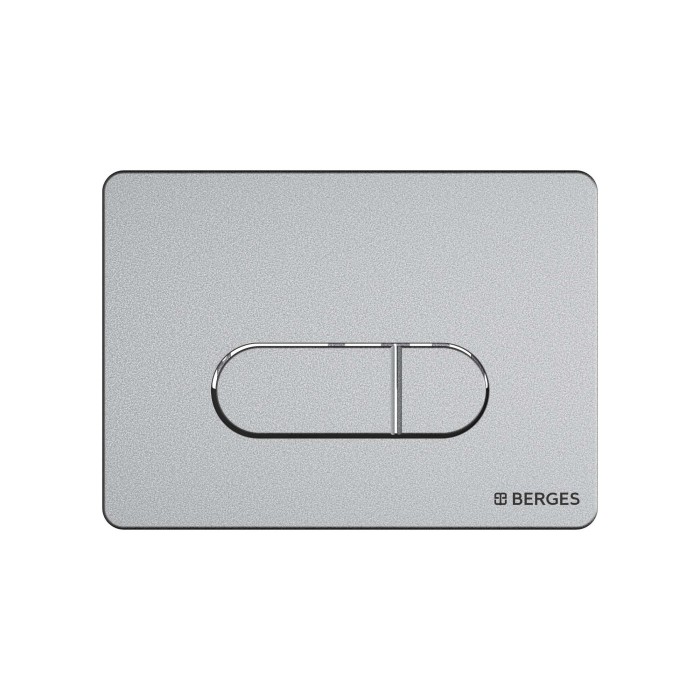 Инсталляция для скрытого монтажа унитаза, кнопка D2 матовый хром, Berges Novum арт. 040232