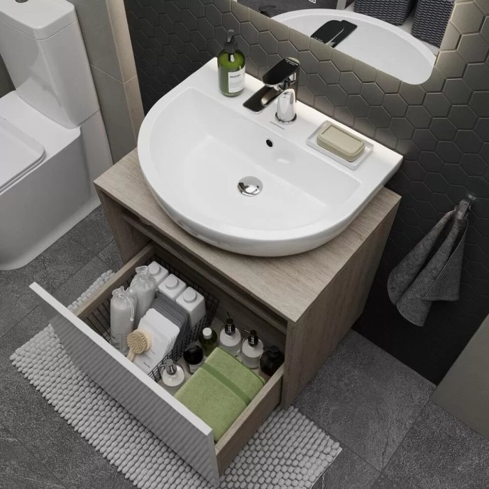 Раковина 55x48см, Bungiorno Kerama Marazzi, белый - BG.wb.55