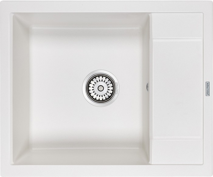 Мойка для кухни гранит 600х500 Paulmark FLUGEN 50-600, белый - PM216050-WH