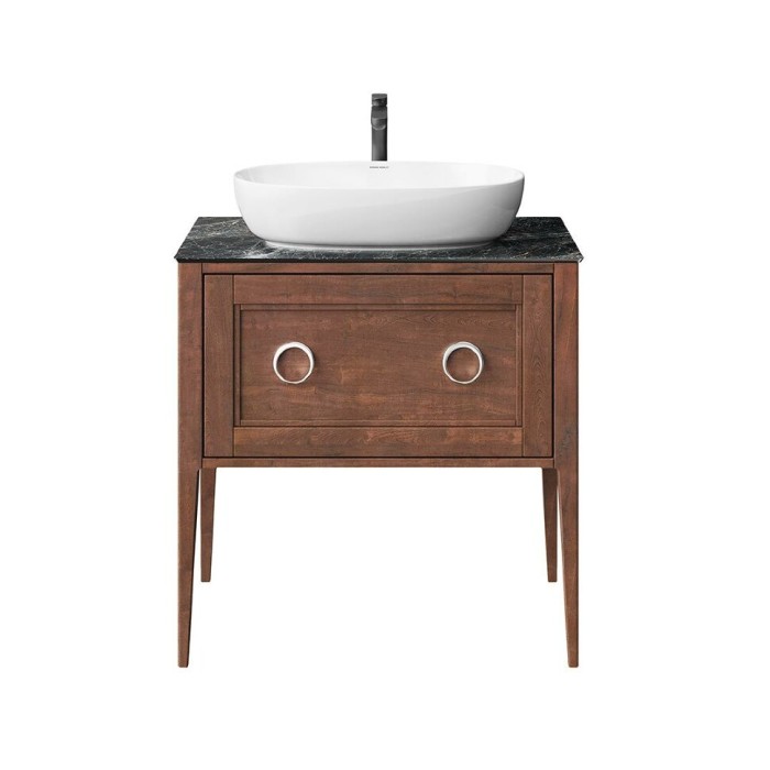 Тумба напольная 1+1 ящик 80см, Plaza classic Kerama Marazzi, коричневый - PL.CN.80.1+1\NUT.M