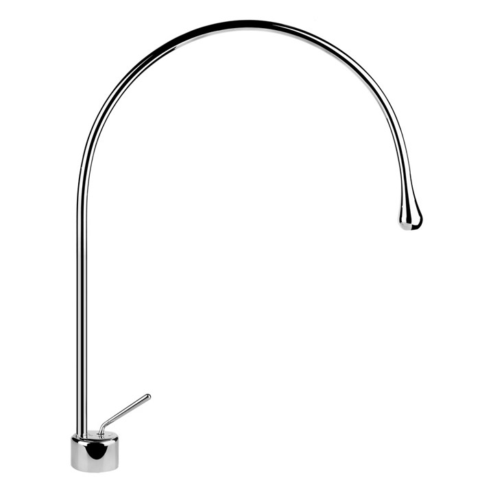 Смеситель для раковины на 1 отверстие, излив 387мм R=197, Gessi Goccia, хром арт. 33603#031