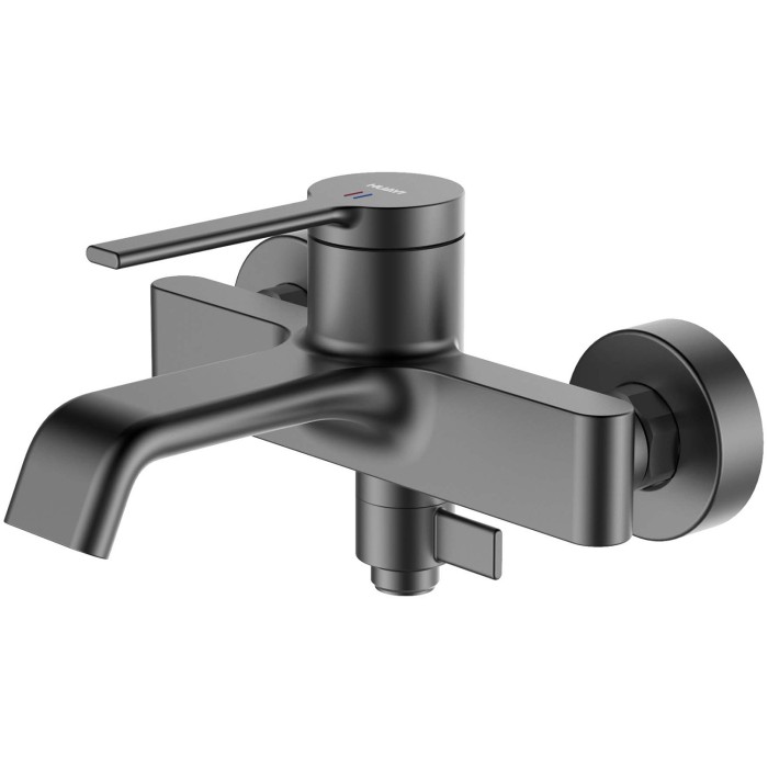 Смеситель для ванны и душа с ручным душем, керамический картридж, графит, Azario VINCENTE арт. AZ-VRZ238326AJ