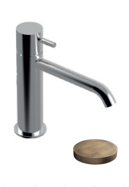 Смеситель для раковины однорычажный, без донного клапана, Giulini My future, матовая бронза арт. 5905/SCBROP