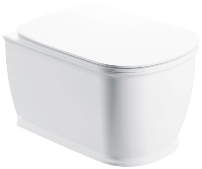 Чаша унитаза подвесного, безободковый BelBagno, глянцевый белый, Prado арт. BB10150CH